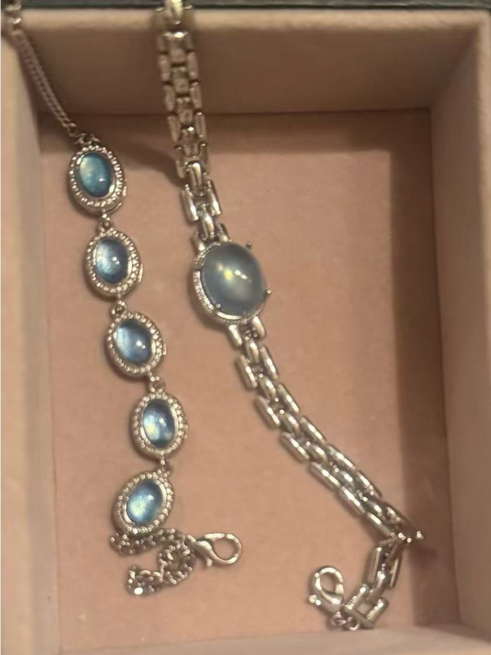 Aquamarine Bracelet Set